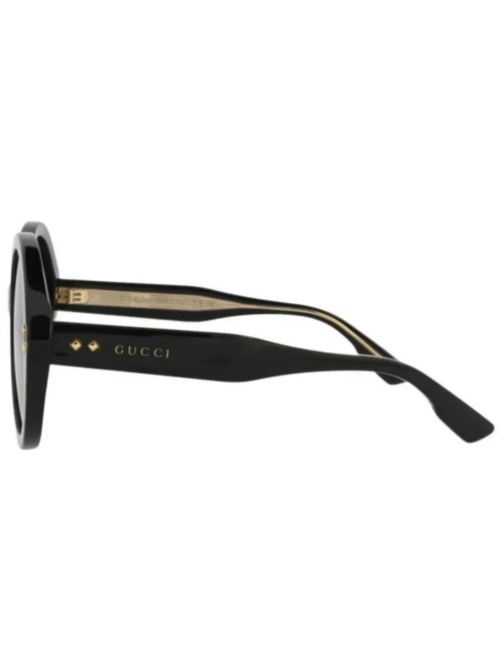 New Gucci Womens Round/Oval Black Black Grey Fashion Designer Sunglasses
